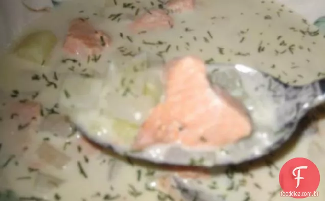 Creme de sopa de salmão