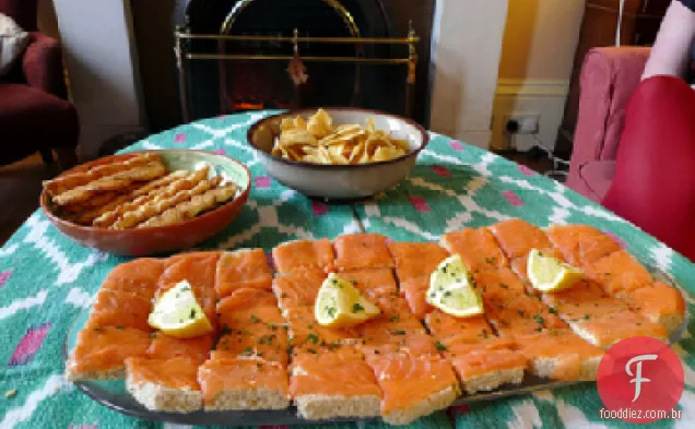 Salmão Defumado Curado Com Cidra De Maçã