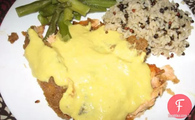 Salmão defumado e quiche de aspargos