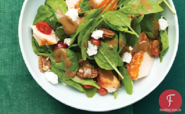 Salada de espinafre com salmão