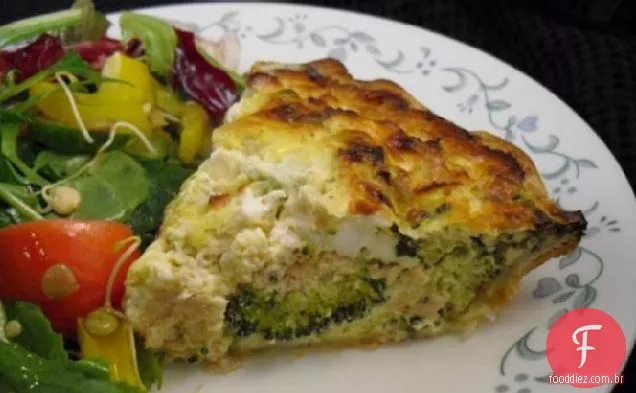 Craze-e quiche de salmão e brócolis