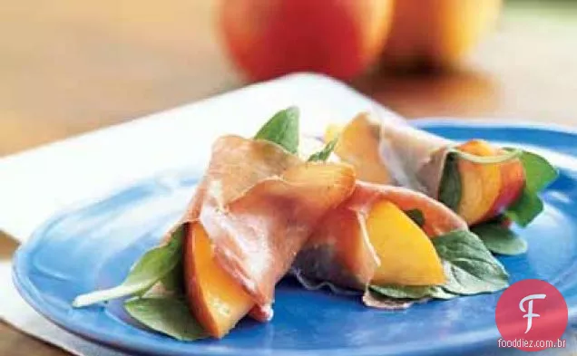 Nectarina, Prosciutto e feixes de rúcula