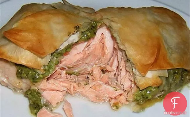 Gravlaks dinamarqueses (lox) salmão curado