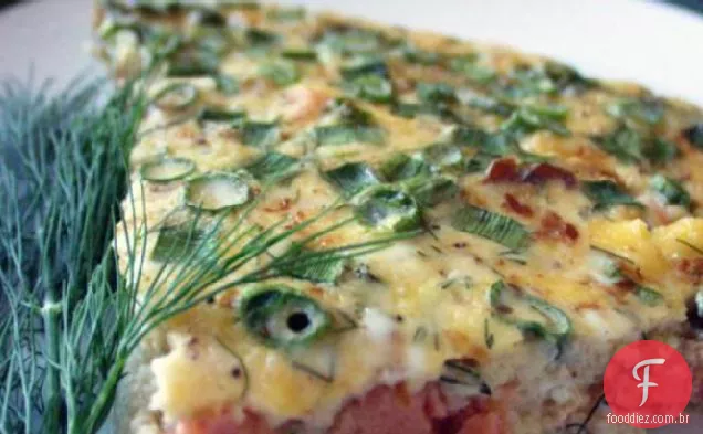 Quiche De Salmão Defumado Sem Crosta Com Endro