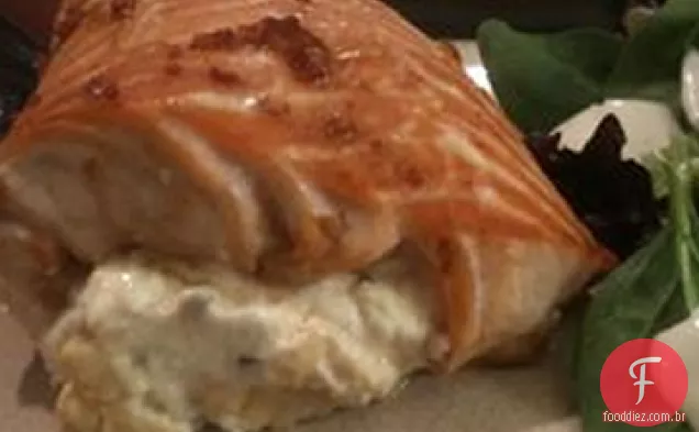 Sara's Soy marinado e Cream Cheese-salmão recheado