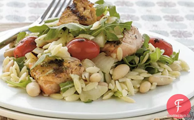 Salmão Pesto Grelhado-Salada Orzo