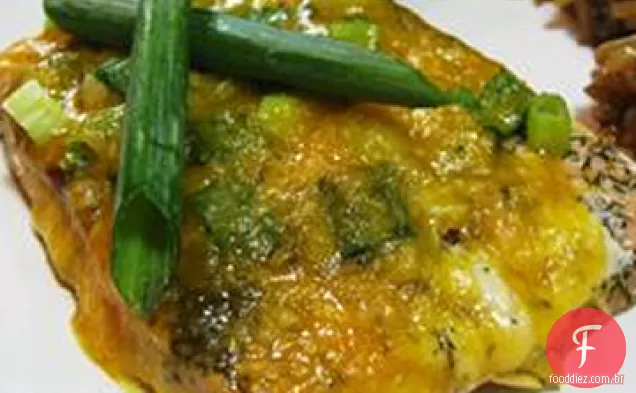 Salmão Assado Com Queijo
