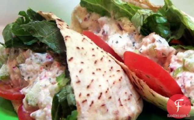 Dill Salmon Pita Pockets