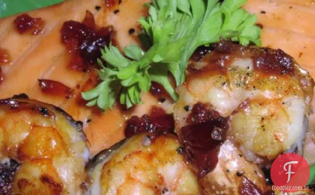 Red Lobster Maple-Vitrificado Salmão E Camarão