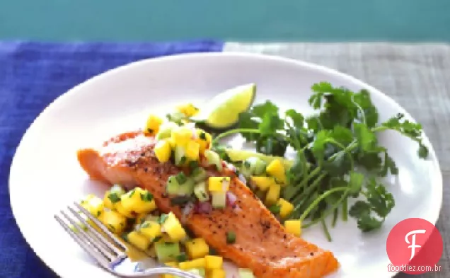Salmão com salsa de Manga