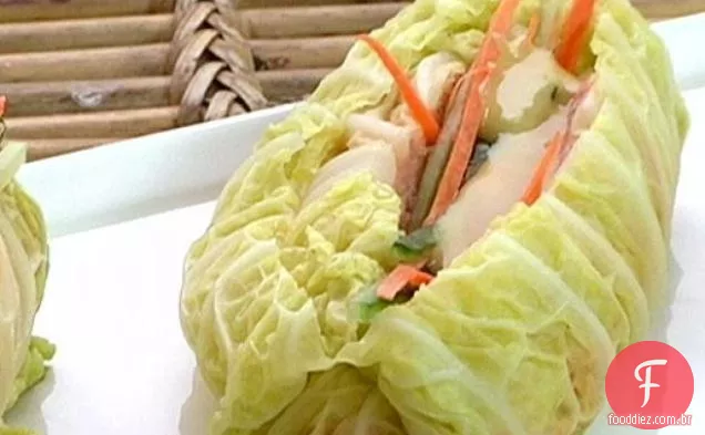 Salsicha de frutos do mar com mostarda Miso