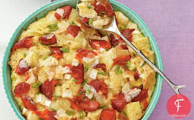 Salmão e Brie Pequeno-almoço estratos