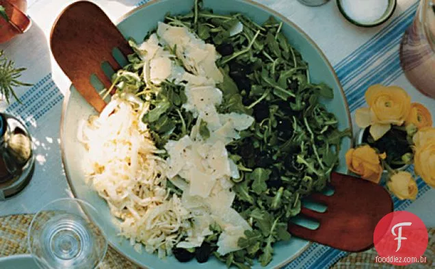 Salada raspada de erva-doce e rúcula