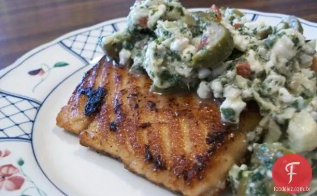 Salmão e aspargos