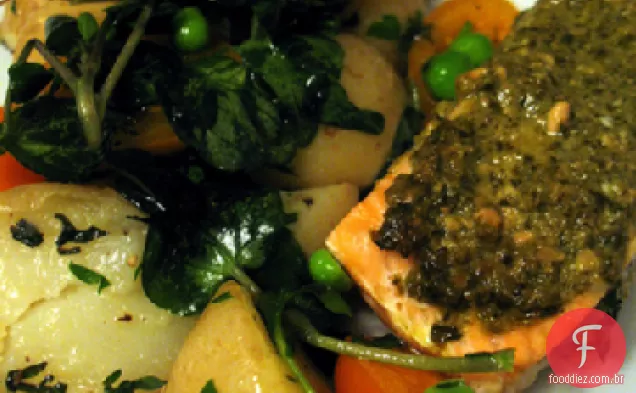 Salmão Pesto Assado