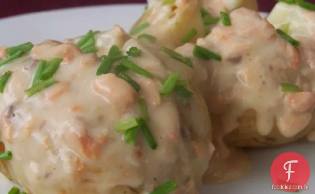 Batatas Jaqueta Com Molho De Salmão Queijo Aust Ww 2.5 Pts