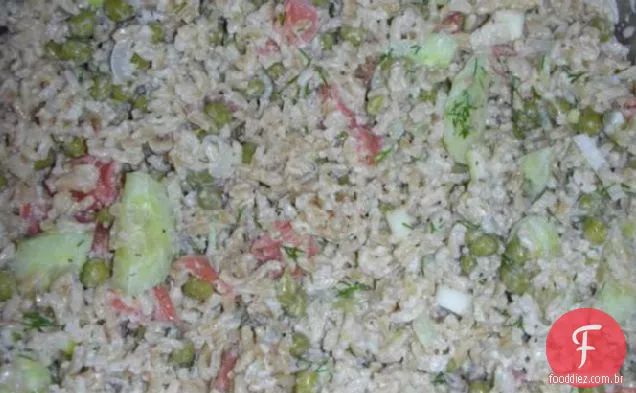 Salada De Arroz Escandinava Com Salmão Defumado