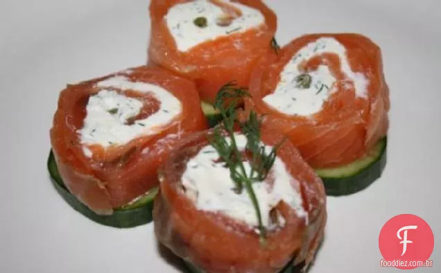 Espirais De Salmão Defumado