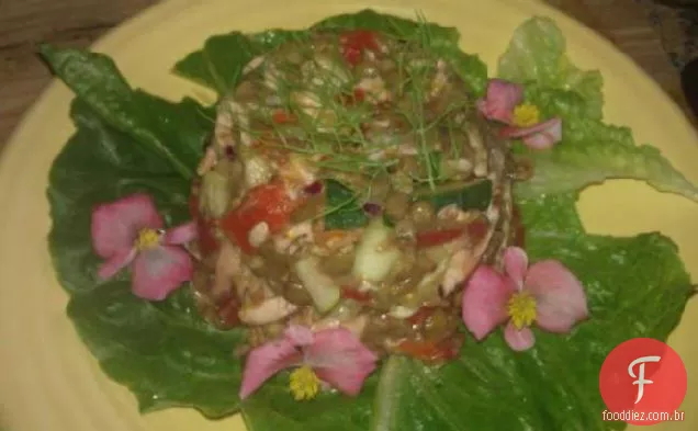 Salada De Lentilha Lemony Com Salmão