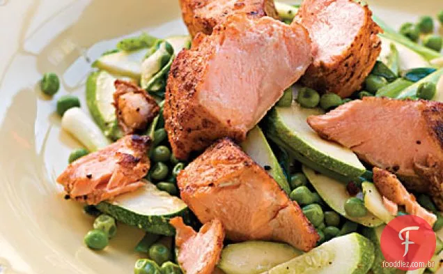 Pepitas De Salmão Assadas