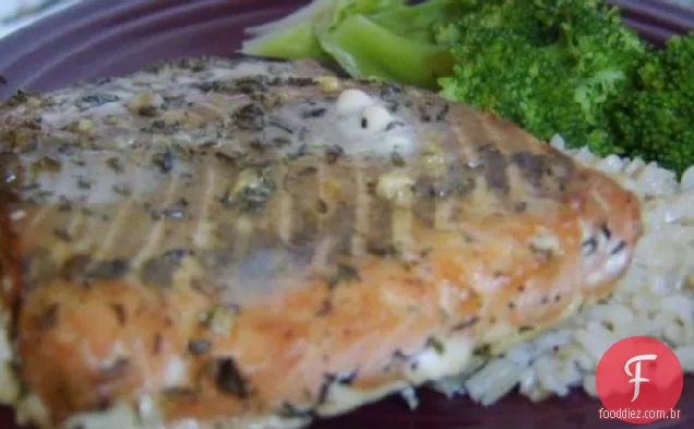 Maple Thyme Mustard Salmon