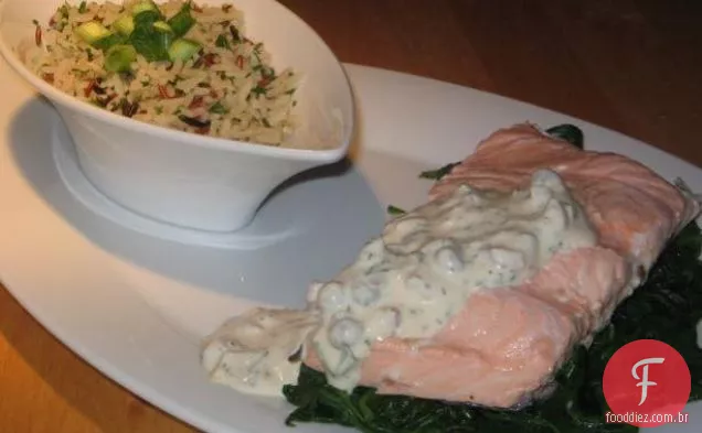 Salmão Escalfado