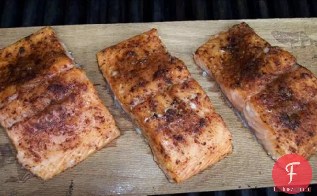 Maple Plantou Salmão Com Spice Rub