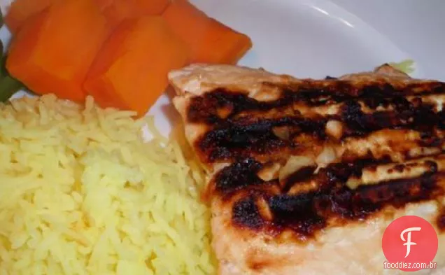Filetes De Salmão Grelhado Envidraçados