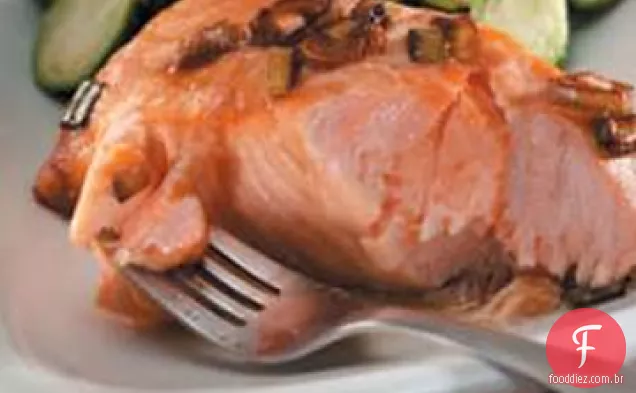 Salmão Marinado Com Mel-Laranja