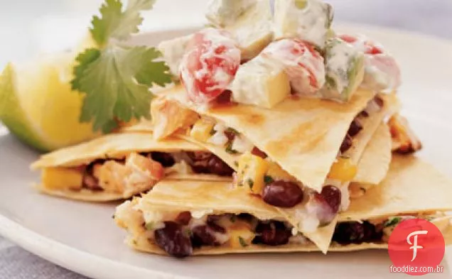 Quesadillas De Salmão Defumado A Quente