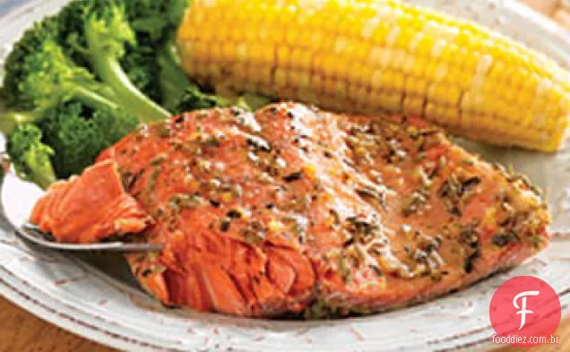 Salmão Assado Com Ervas