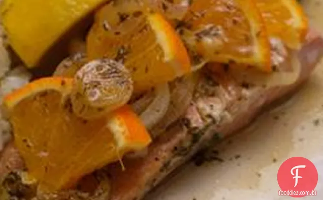 Salmão Assado De Laranja
