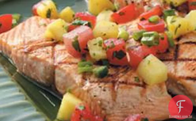 Salmão com Salsa de frutas