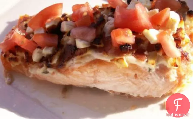 Salmão Grelhado, Bacon E Pacotes Feta