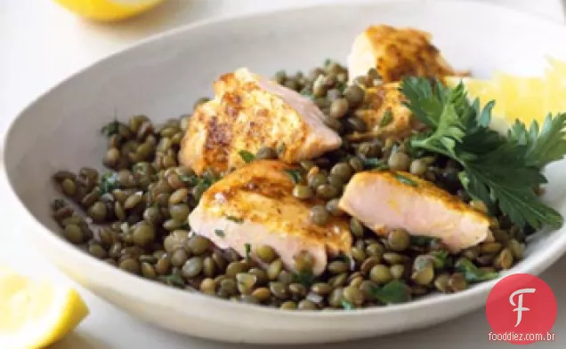 Salmão Temperado Com Lentilhas Puy