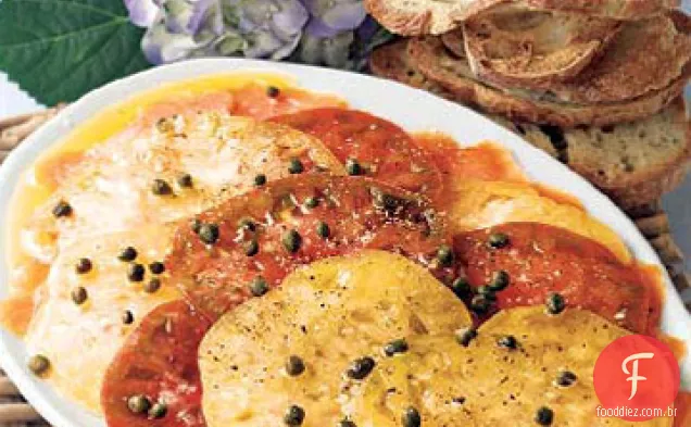 Carpaccio De Tomate E Salmão Defumado