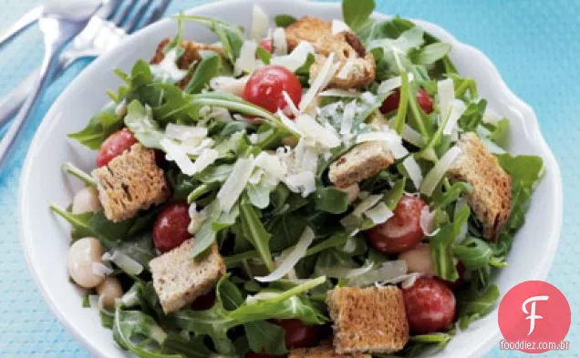 Salada de rúcula com limão-molho Dijon