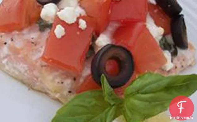 Salmão Assado Ao Estilo Grego