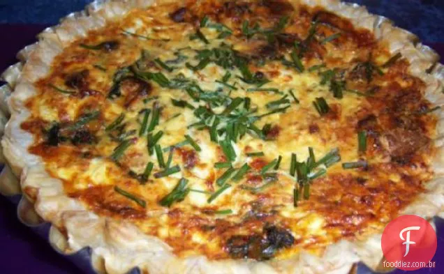 Quiche de batata doce e salmão