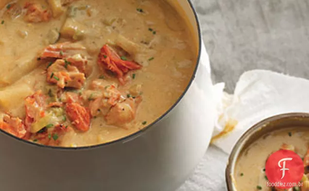 Sopa De Salmão Defumado