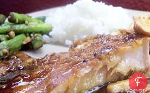 Salmão Teriyaki Assar