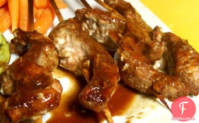 Espetos De Salmão Teriyaki