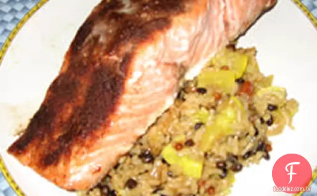 Salmão Temperado Marroquino Assado A Frio