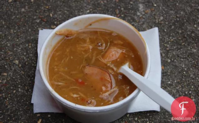 Camarão e vegetais Gumbo