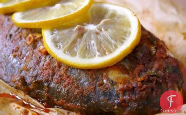 Pargo cozido com cominho e limão