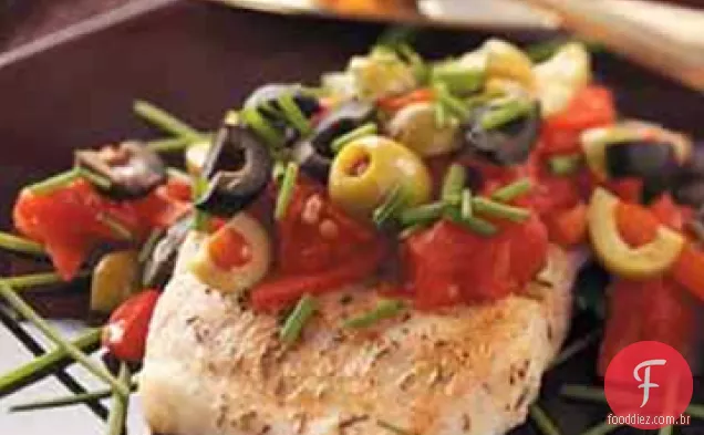 Pargo Vermelho De Estilo Mediterrâneo