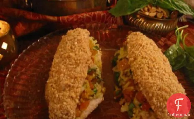 Caju Crusted Stuffed Tilapia