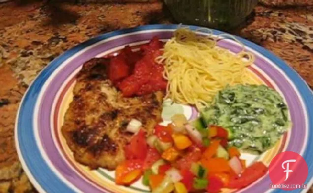 Herb & Parmigiano Crusted Tilapia Com Molho De Tomate Rápido