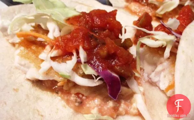 Tilápia batida de cerveja Baja (ótimo para Tacos de peixe)