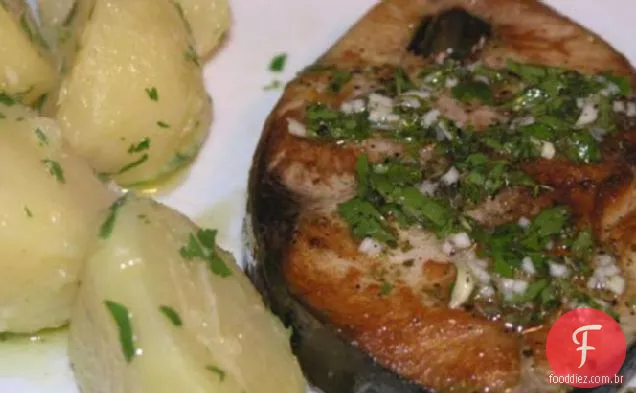 Bife De Atum Com Molho De Limão E Alho Dálmata